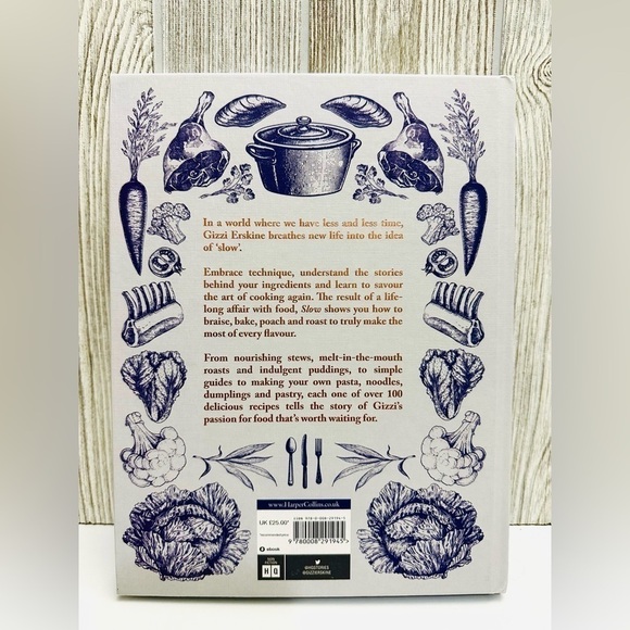 NEW! SLOW by GIZZI ERSKINE Cookbook Luxury Kitchen Decor Cooking - Picture 3 of 7